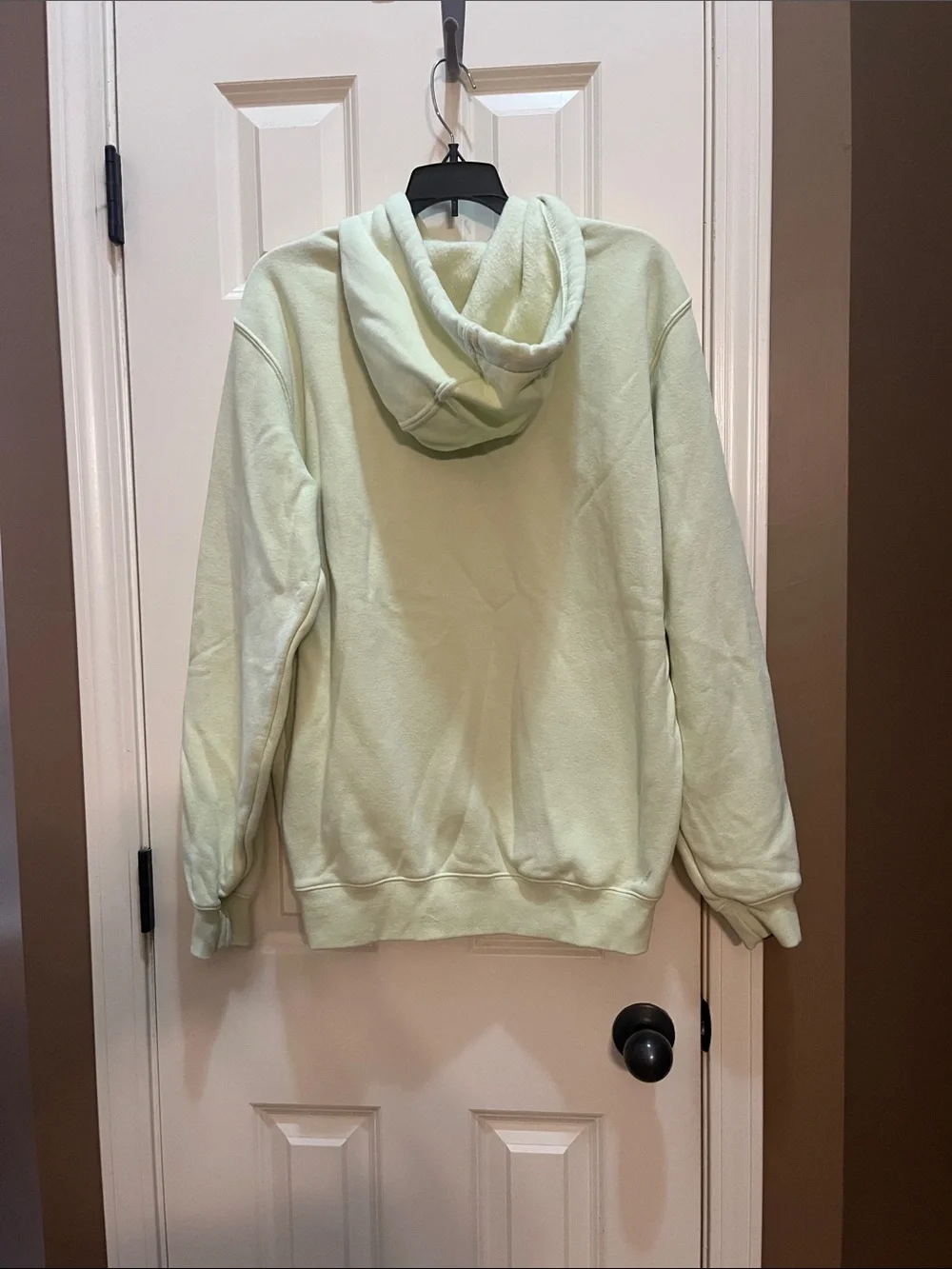 Carhartt Men's Lime Green Loose Fit Hoodie Large Graphic Size Small